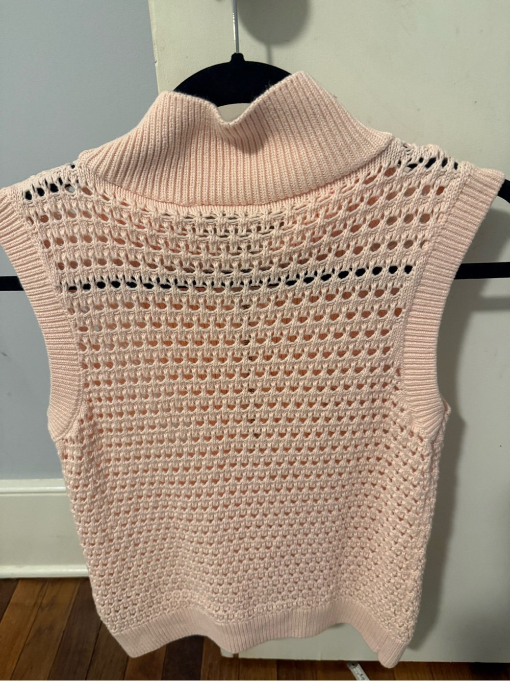 Varley Open Knit Half-Zip Sweater Vest – Size Small 100% Cotton - Picture 6 of 7